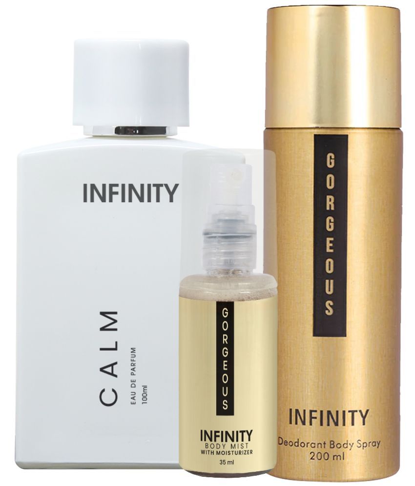     			CFS Calm EDP Perfume 100ml, Gorgeous Deo Body Spray 200ml, Gorgeous Body Mist 35ml Long Lasting Perfume Pack of 3