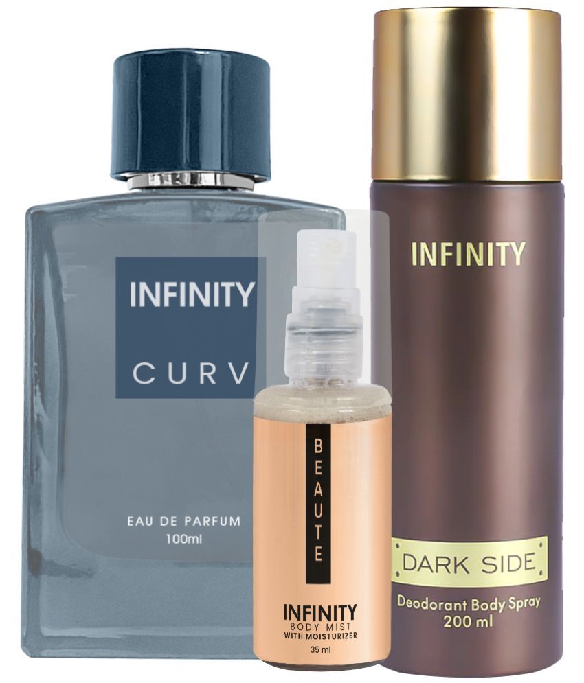     			CFS Curv EDP Perfume 100ml, Dark Side Deo Body Spray 200ml, Beaute Body Mist 35ml Long Lasting Perfume Pack of 3