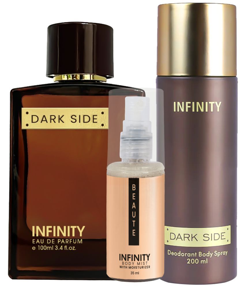     			CFS Dark Side EDP Perfume 100ml,Dark Side Deo Body Spray 200ml,Beaute Body Mist 35ml Long Lasting Perfume Pack of 3