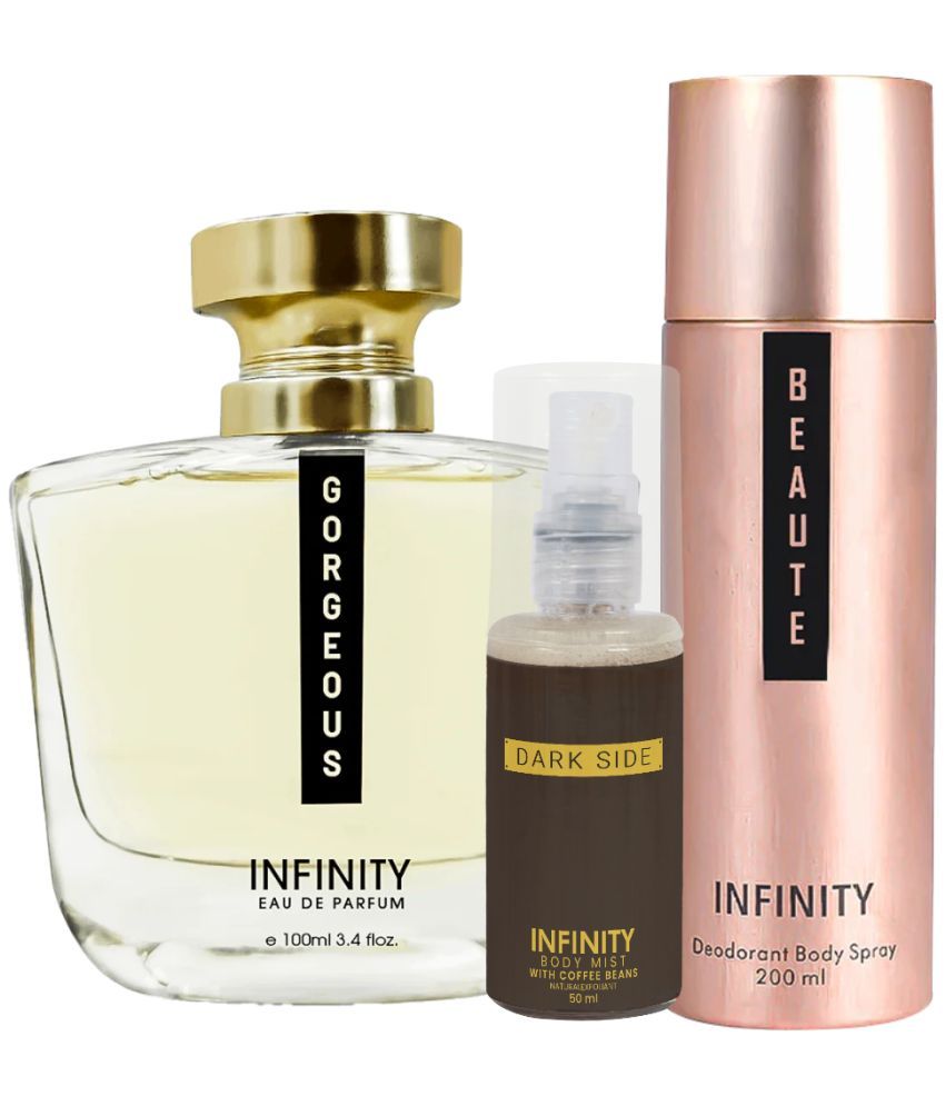     			CFS Gorgeous EDP Perfume 100ml,Beaute Deo Body Spray 200ml,Dark Side Body Mist 35ml Long Lasting Perfume Pack of 3