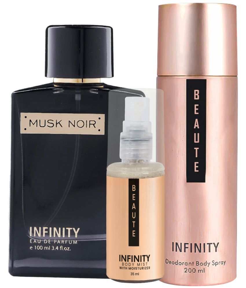     			CFS Musk Noir EDP Perfume 100ml, Beaute Deo Body Spray 200ml, Beaute Body Mist 35ml Long Lasting Perfume Pack of 3