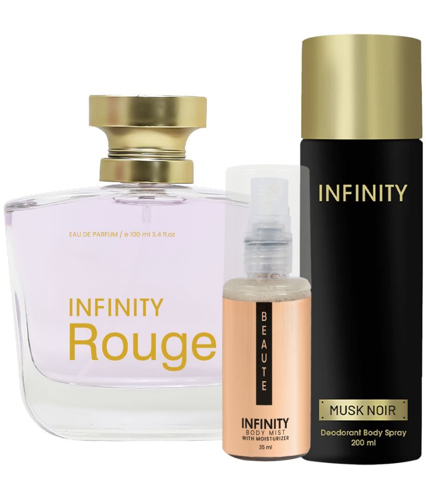     			CFS Rouge EDP Perfume 100ml, Musk Noir Deo Body Spray 200ml, Beaute Body Mist 35ml Long Lasting Perfume Pack of 3