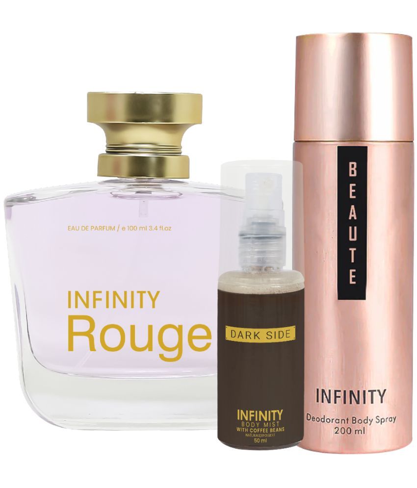     			CFS Rouge EDP Perfume 100ml, Beaute Deo Body Spray 200ml, Dark Side Body Mist 35ml Long Lasting Perfume Pack of 3