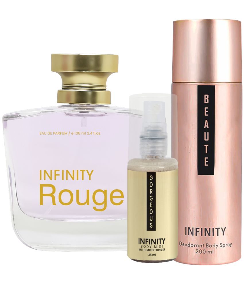     			CFS Rouge EDP Perfume 100ml, Beaute Deo Body Spray 200ml, Gorgeous Body Mist 35ml Long Lasting Perfume Pack of 3