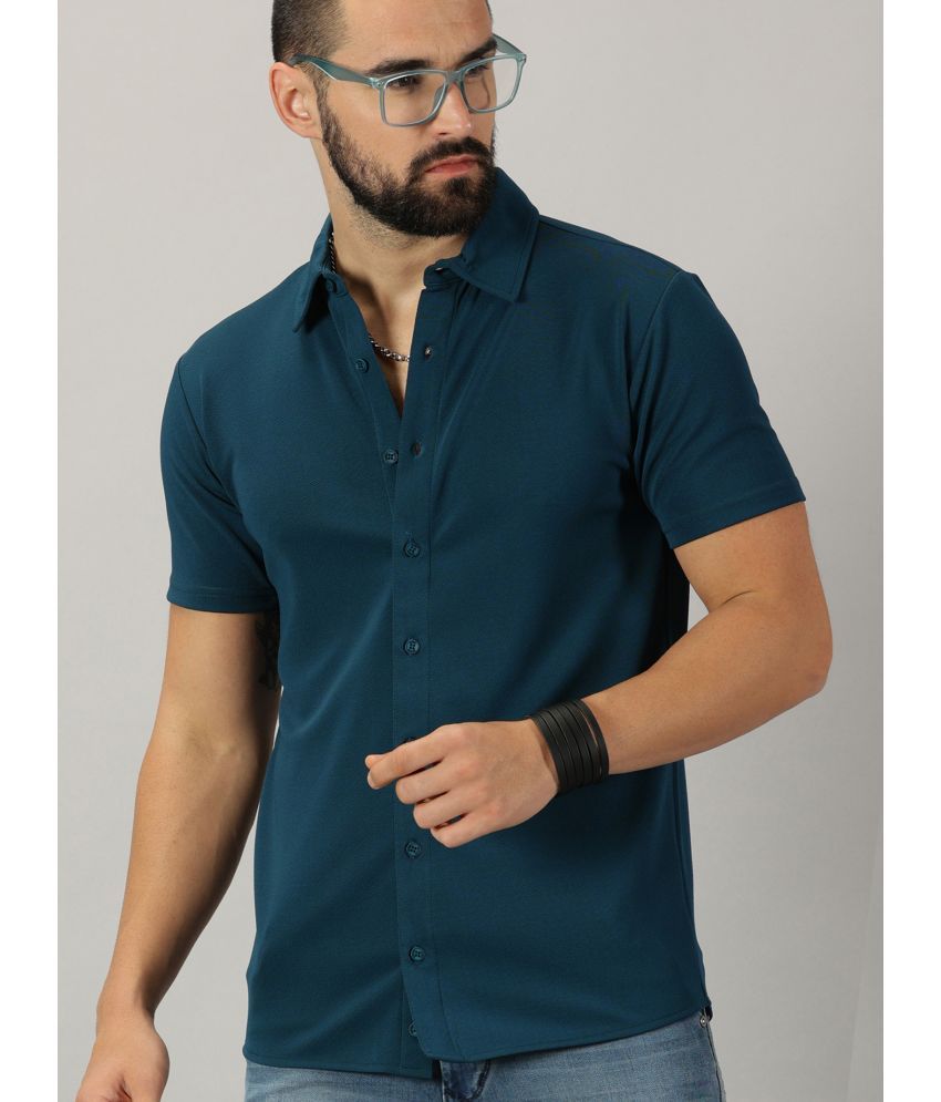     			GESPO Polyester Regular Fit Solids Half Sleeves Men's Casual Shirt - Blue ( Pack of 1 )