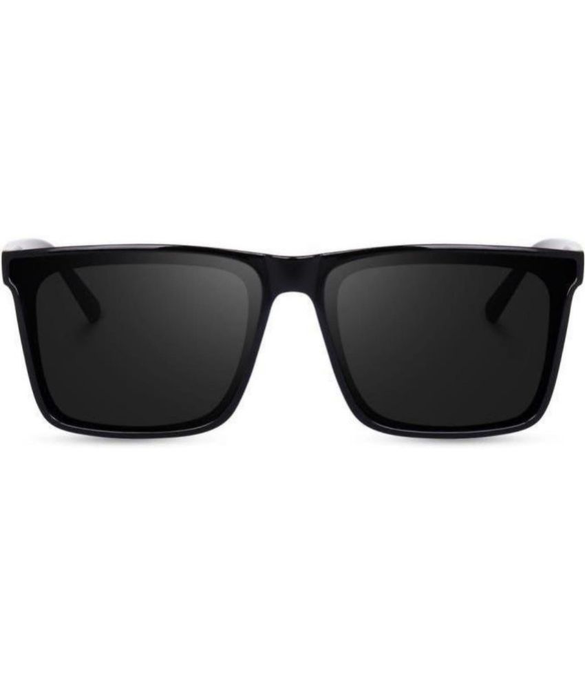     			Lootnixx Black Square Sunglasses ( Pack of 1 )