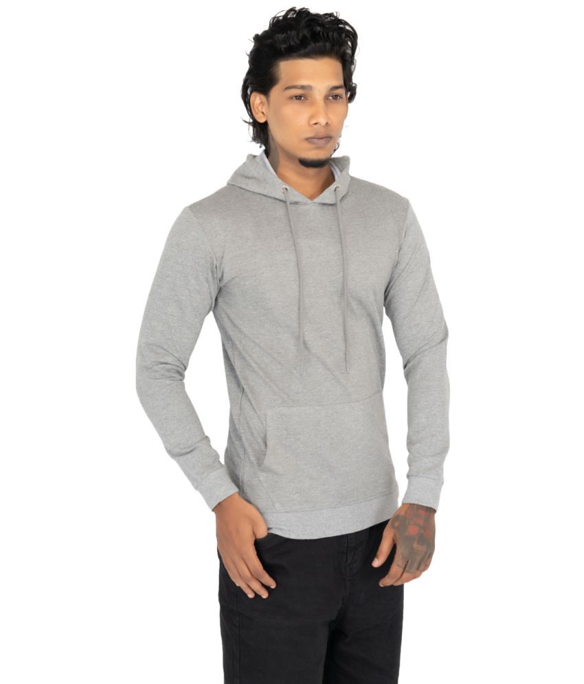     			Radprix Cotton Hooded Men's Sweatshirt - Grey ( Pack of 1 )