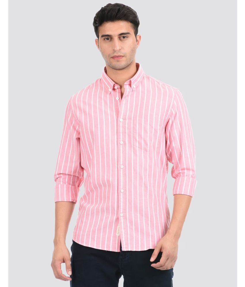     			BOUGHT FIRST Cotton Blend Regular Fit Full Sleeves Men's Formal Shirt - Pink ( Pack of 1 )