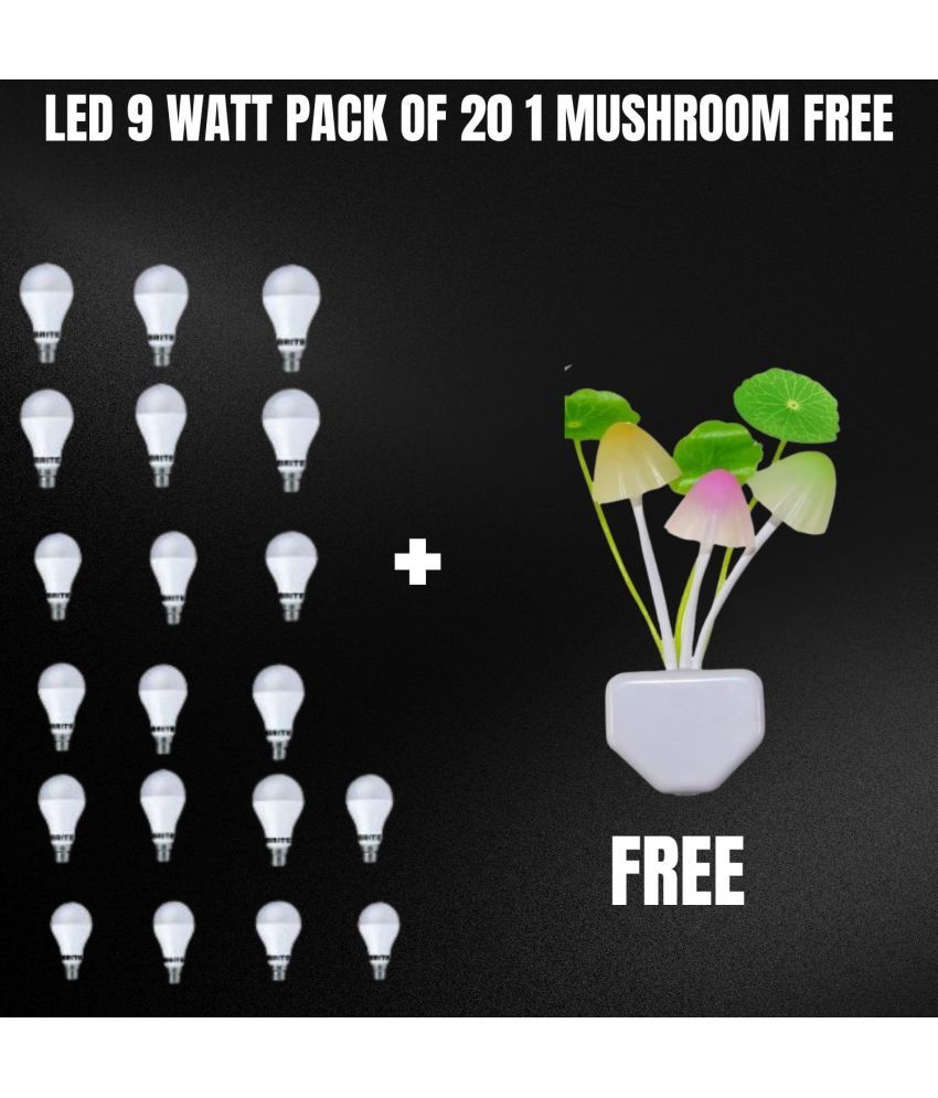     			Brite 9W Cool Day Light LED Bulb ( Pack of 20 )