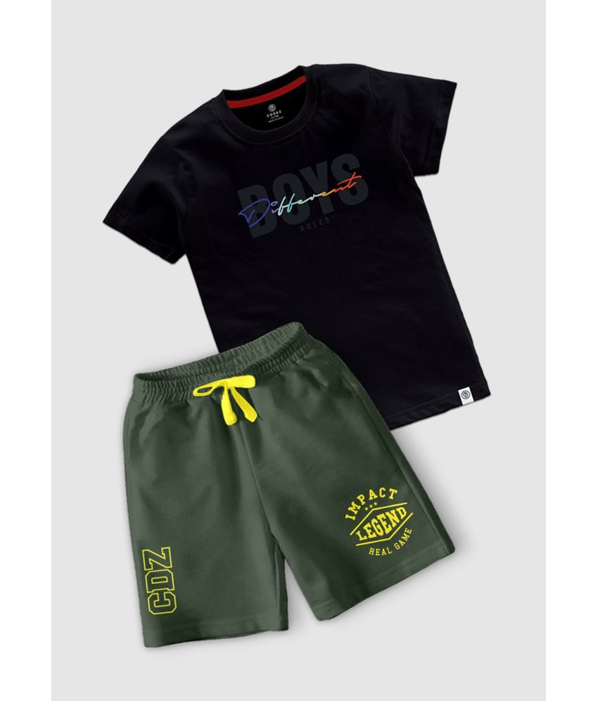     			CODEZ Multicolor Cotton Blend Boys T-Shirt & Shorts ( Pack of 1 )