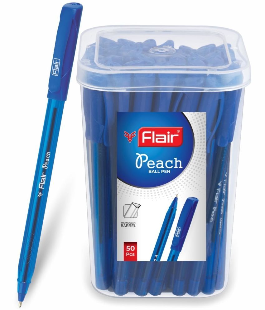     			Flair Peach Ball Pen Jar Pack Blue Ink, Set Of 50 Pens