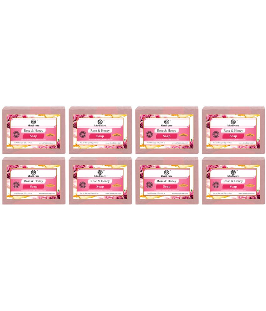     			Khadi Care Beauty Rose & Honey Soap for All Skin Type ( Pack of 8 )