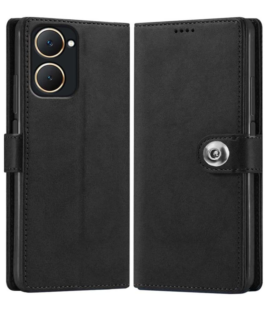     			NBOX Black Flip Cover Leather Compatible For Vivo Y18e ( Pack of 1 )