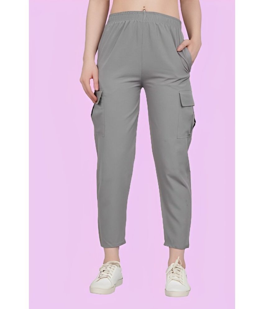     			PPTHEFASHIONHUB Grey Lycra Regular Women's Cargo Pants ( Pack of 1 )