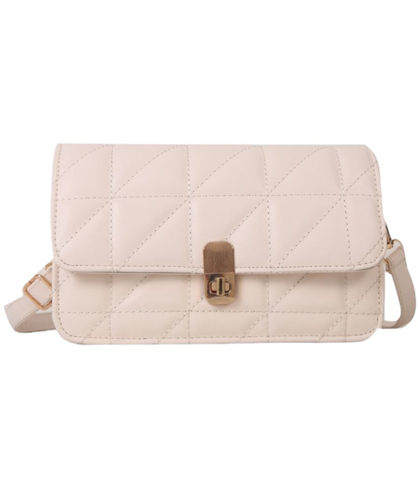     			Santorini Beige Faux Leather Sling Bag