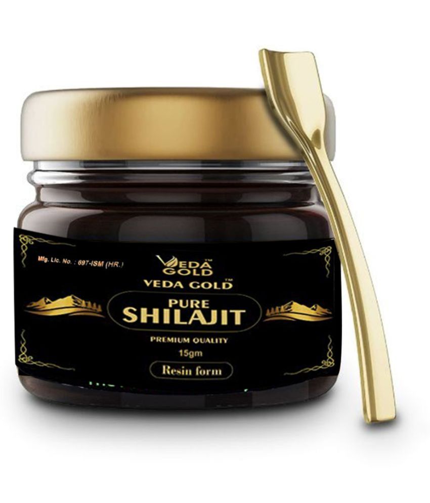     			Veda Gold  Pure Original Himalayan Shilajit / Shilajeet Resin 15gm | Improve Strength & stamina for men & women | 4X Concentrated formula,