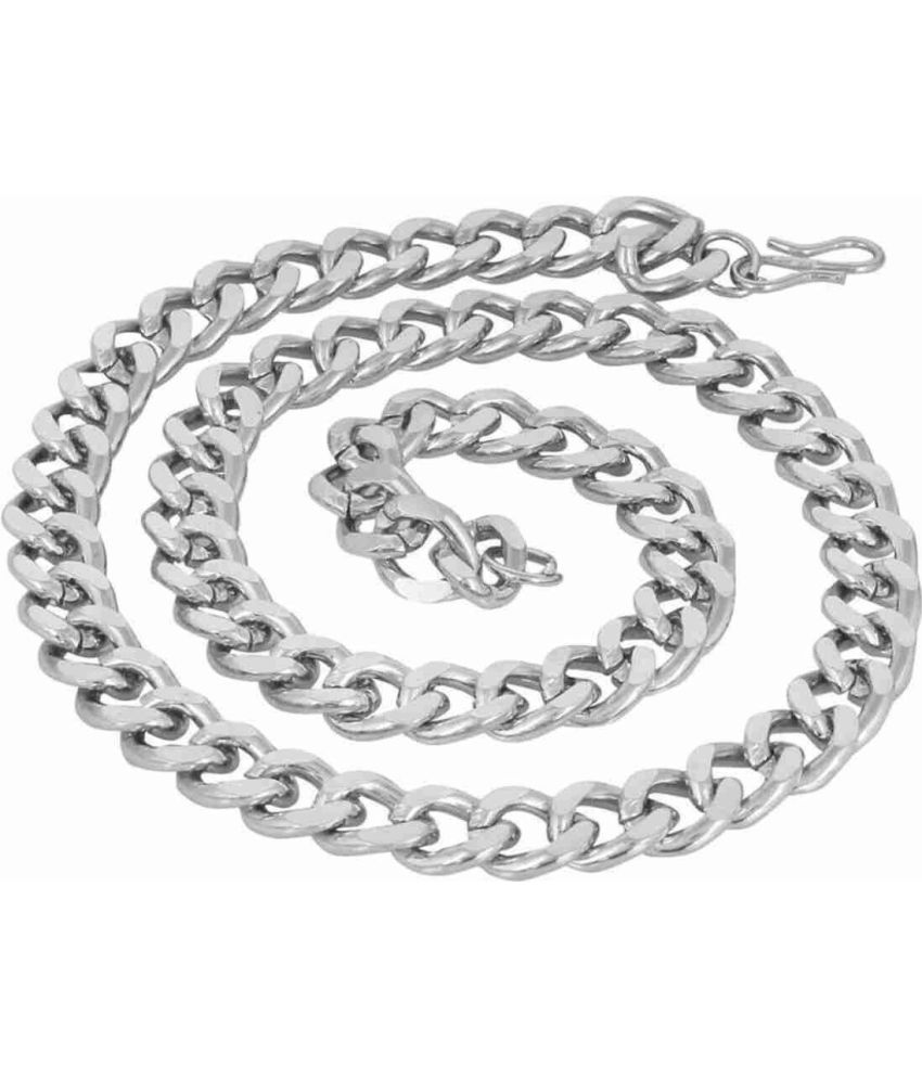     			WTM Rhodium Plated Chain ( Pack of 1 )