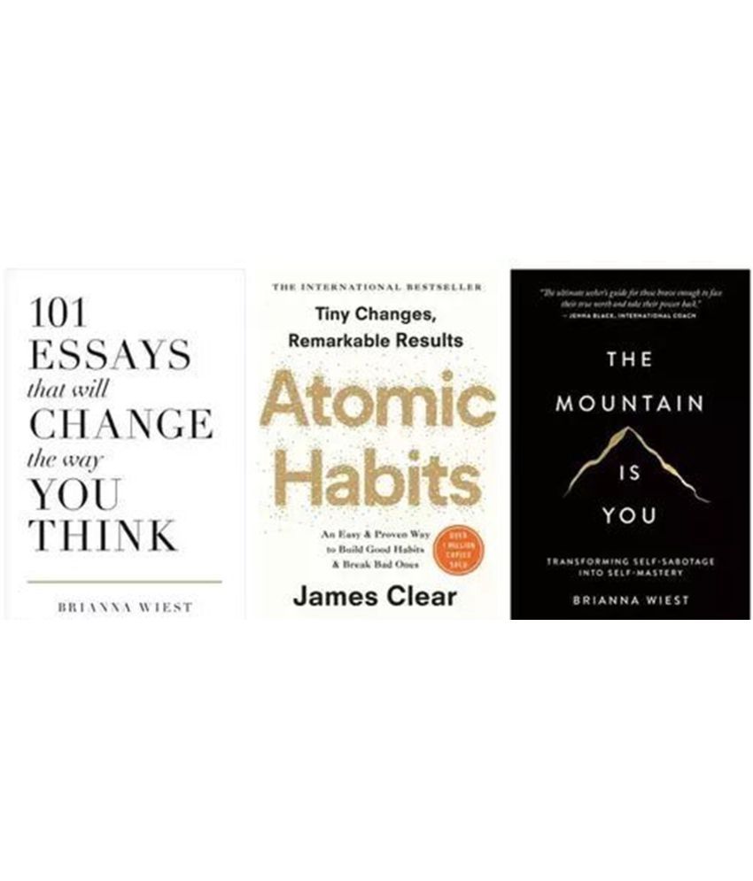     			3 book set (Atomic habit , mountain is you , 101 essays that will change the way you think