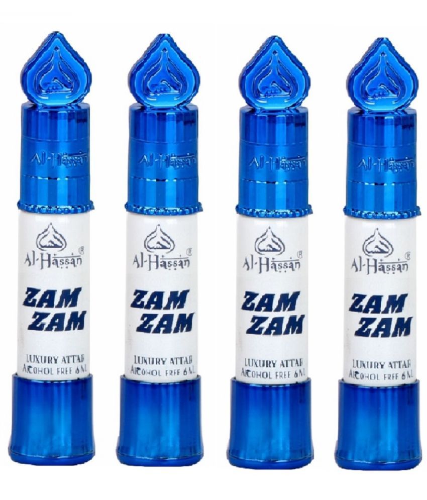     			Al - Hassan Zam Zam Attar For Women - Pack of 4 (6ml Each) Alcohol Free Attar