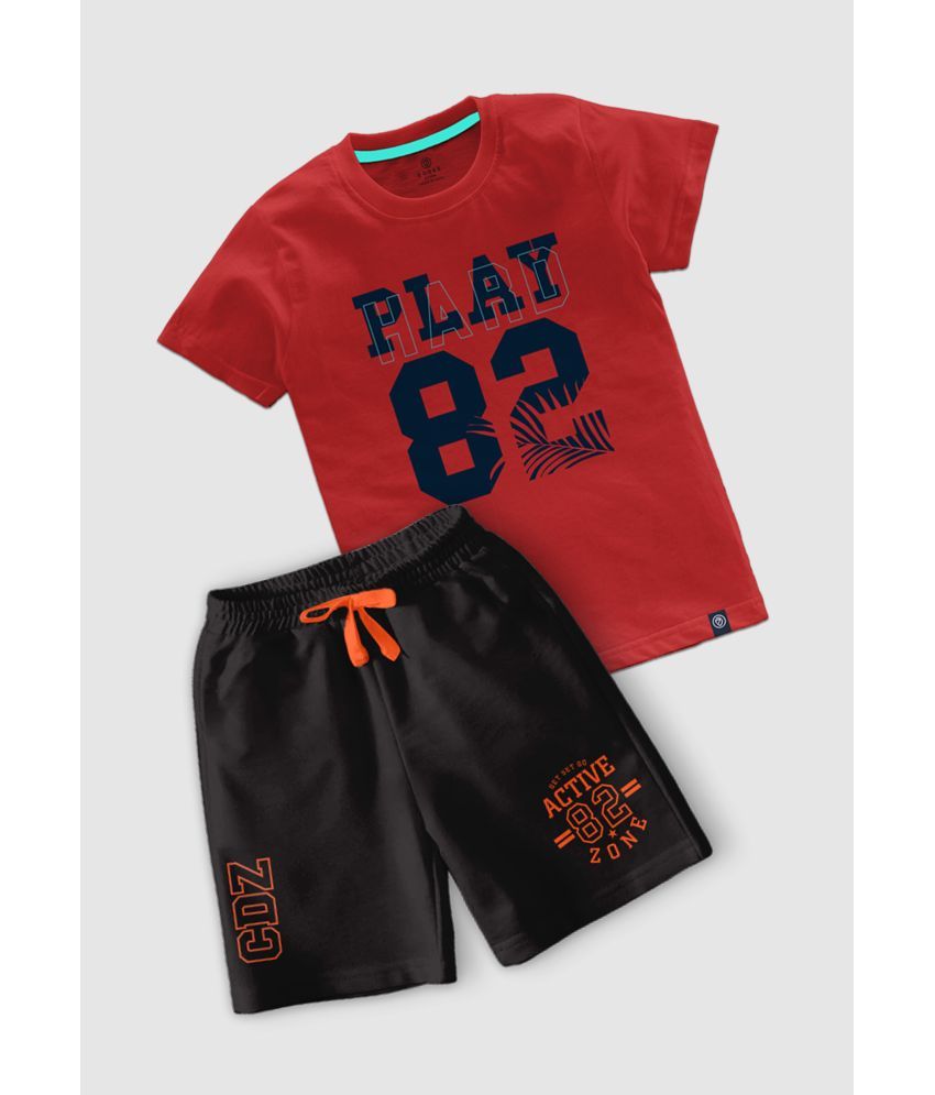     			CODEZ Multicolor Cotton Blend Boys T-Shirt & Shorts ( Pack of 1 )