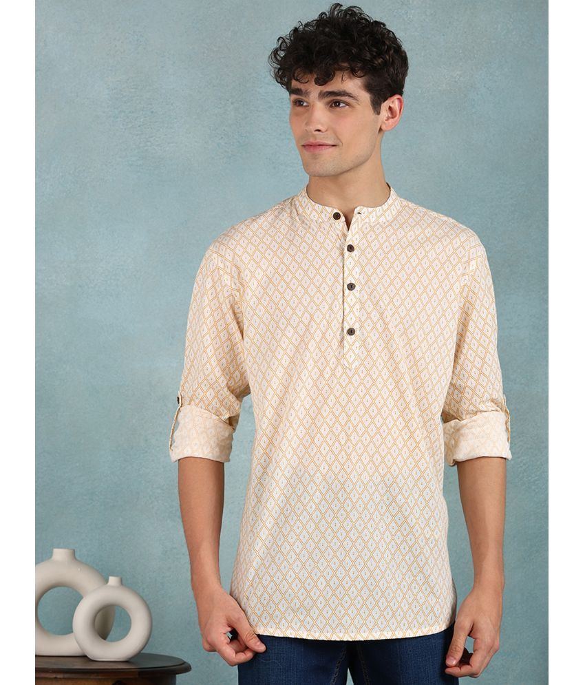     			Ethnic Bay Off-White Viscose Men's Regular Kurta ( Pack of 1 )