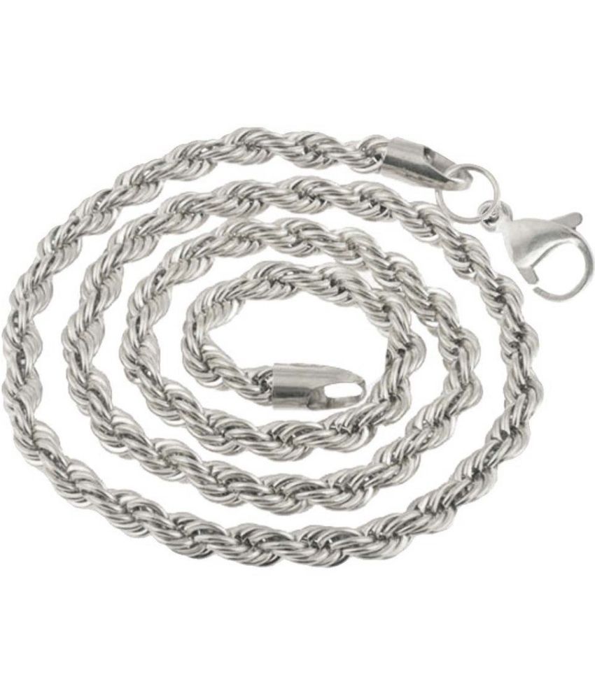     			Green Spritual Rhodium Plated Chain ( Pack of 1 )