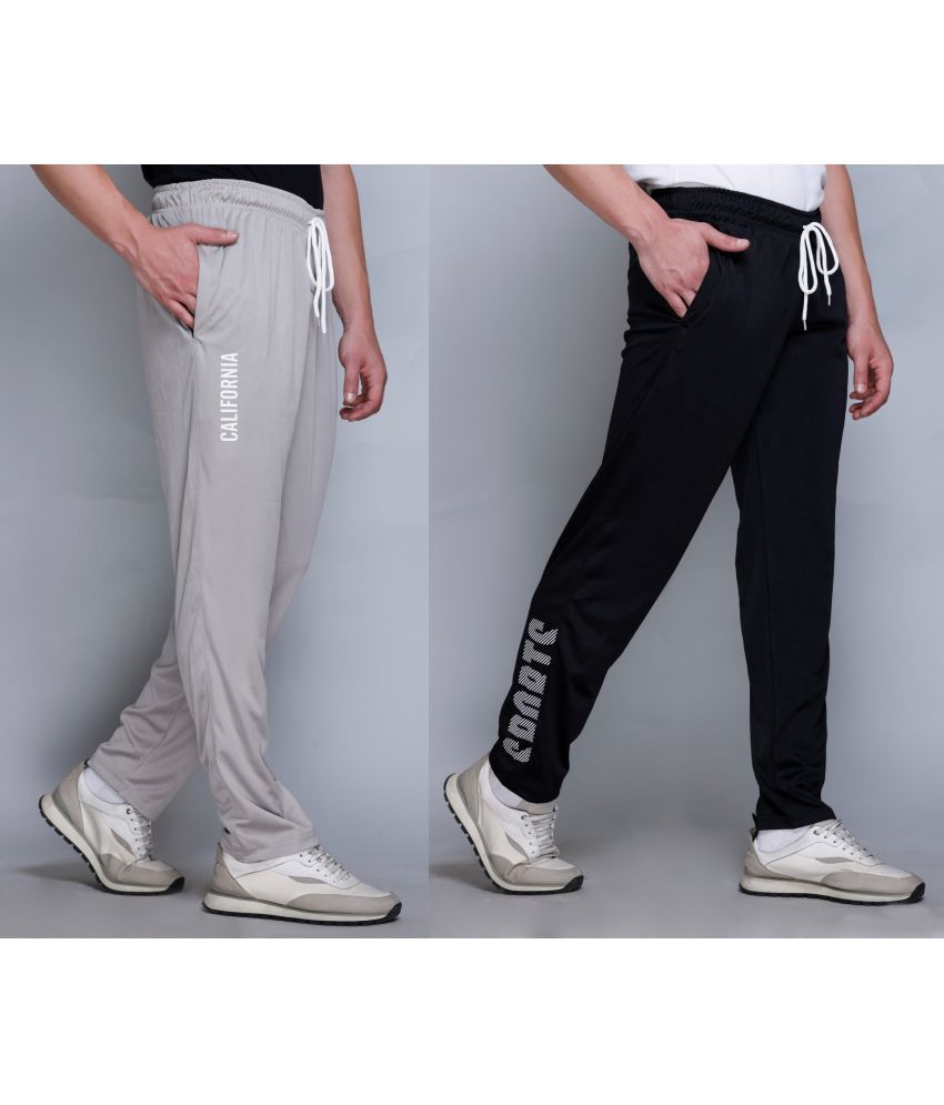     			HVBK Multicolor Polyester Men's Trackpants ( Pack of 2 )