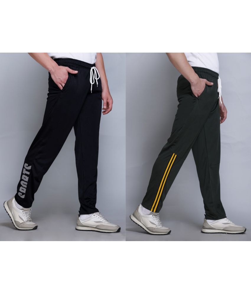     			HVBK Multicolor Polyester Men's Trackpants ( Pack of 2 )