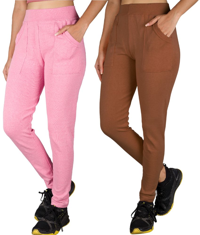     			KARARO JEGGINGS - Cotton Blend Skinny Fit Rose Gold Women's Jeggings ( Pack of 2 )