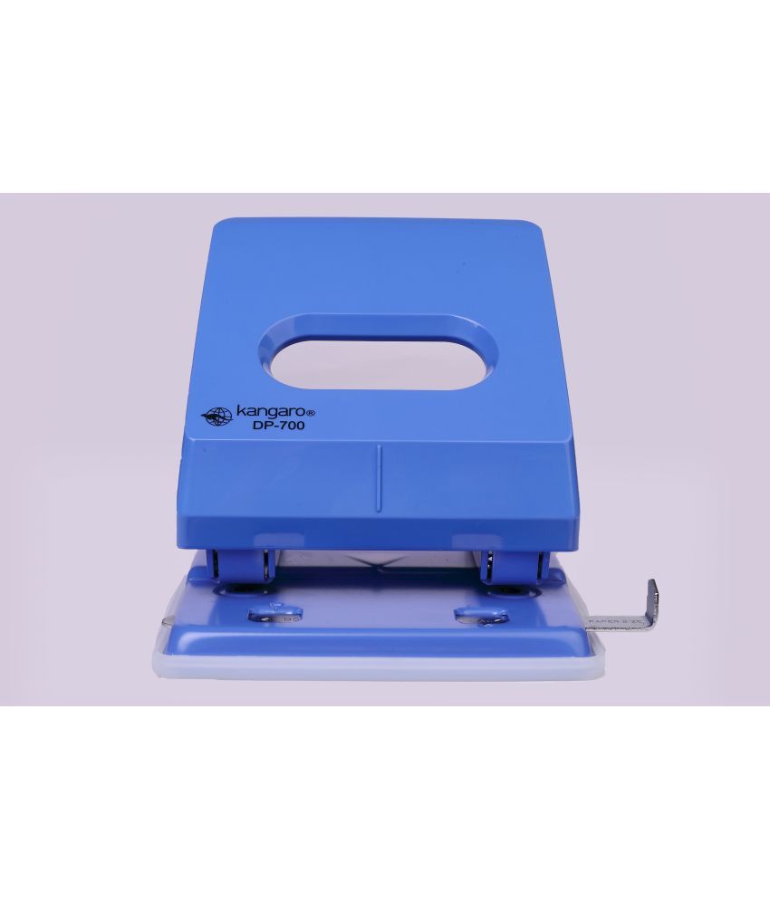     			Kangaro Desk Essentials DP-700 2 Hole Metal Classic Heavy Duty Paper Punch | Removable Chip Tray with Durable Steel Consecution | Color - Blue, Pack of 1