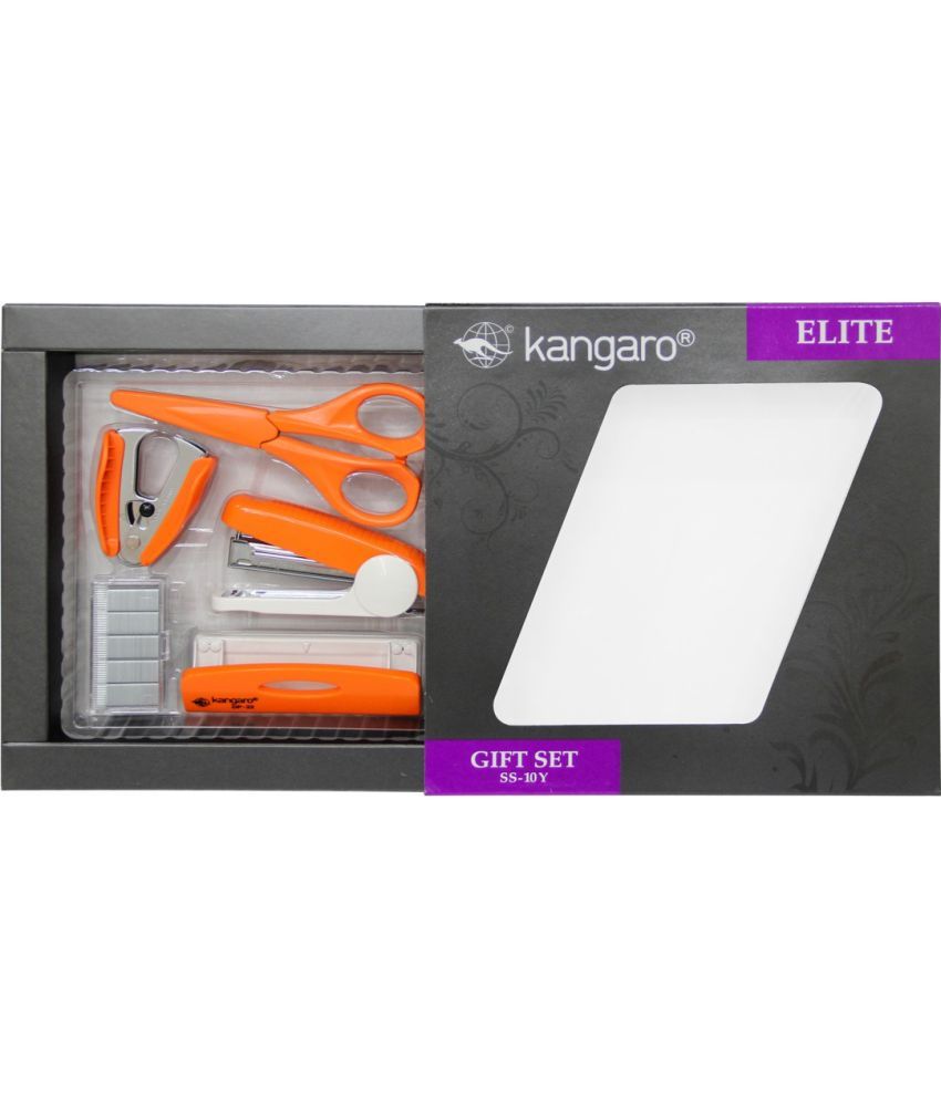     			Kangaro Desk Essentials SS-10Y Combo Elite Gift Pack | Stationery Gift Set for Office, Diwali, Weddings, Birthday, Holiday Presents, Celebrations| Orange, Pack of 1