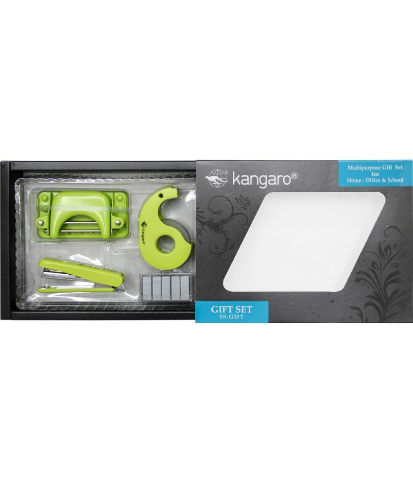     			Kangaro Desk Essentials SS-G10T Multipurpose Gift Pack | Stationery Gift Set for Office, Diwali, Weddings, Birthday, Holiday Presents, Celebrations| Parrot Green, Pack of 1