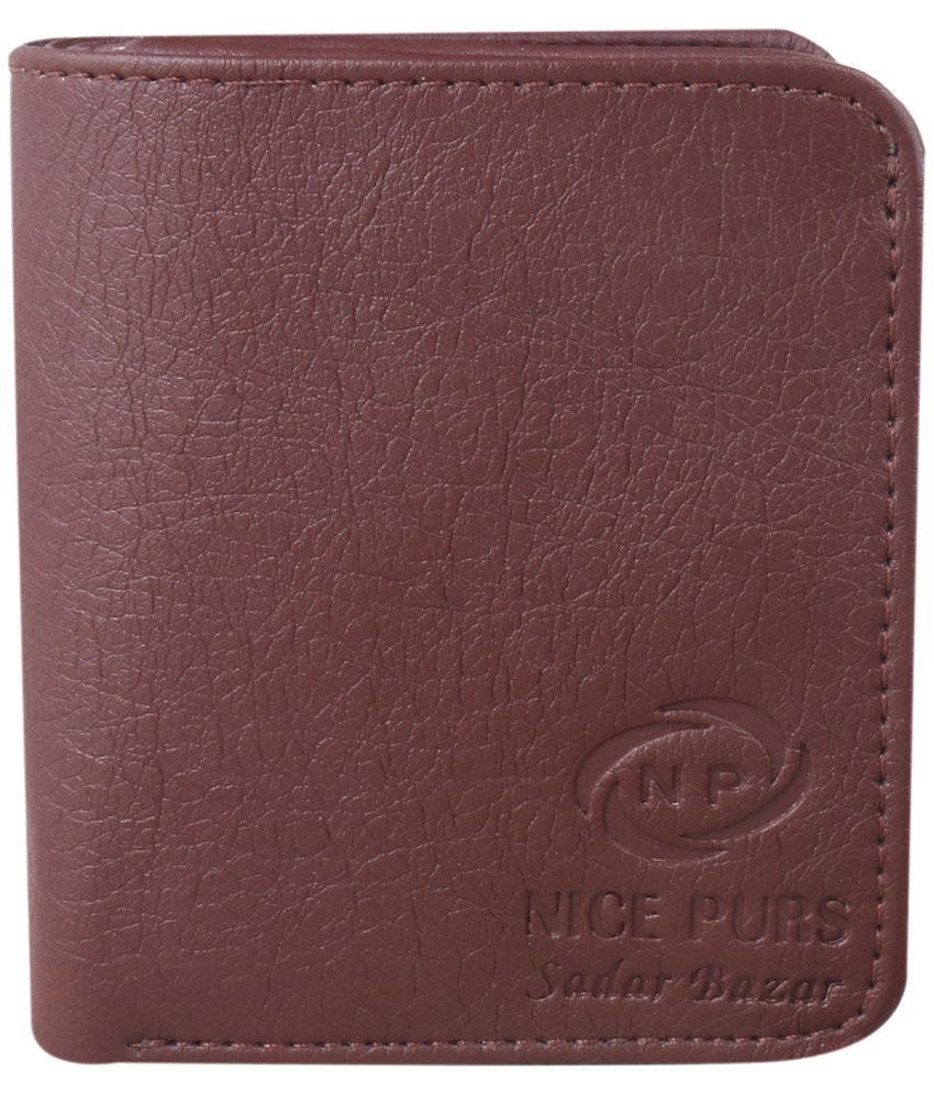     			Nice Purse Brown PU Men's Two Fold Wallet,Regular Wallet ( Pack of 1 )