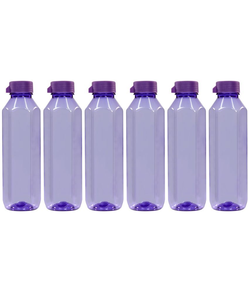     			PearlPet Topaz-1000ML-PURPLE-6PCS Purple Plastic Water Bottle 1000 mL ( Set of 6 )