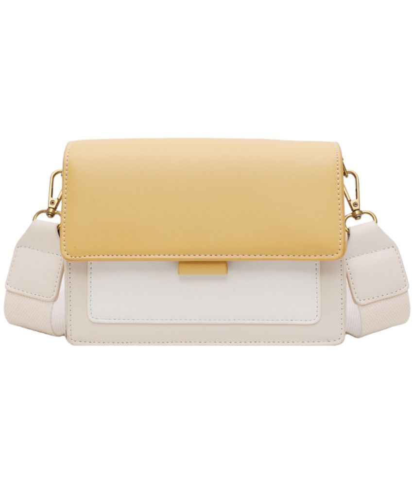     			Santorini Yellow PU Sling Bag