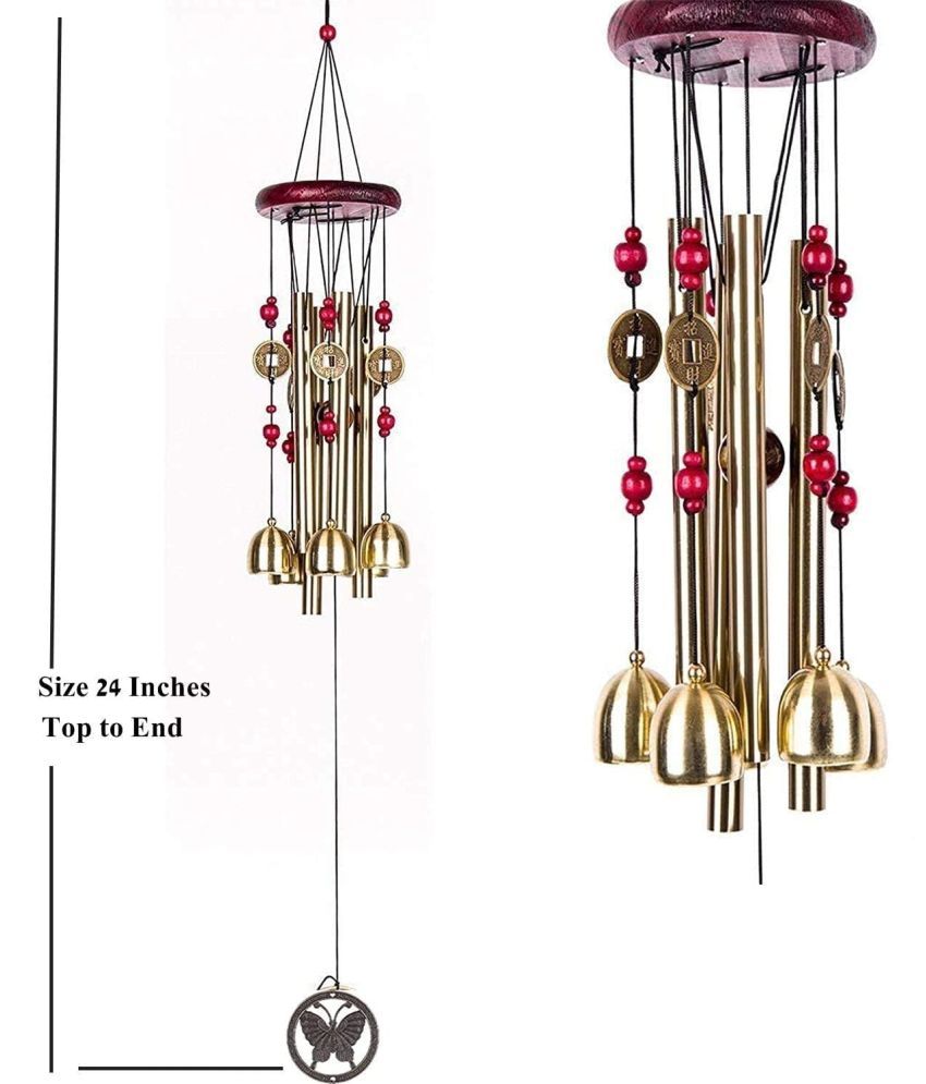     			THR3E STROKES Metal Wind Chimes Stainless Steel Rod Indoor Windchime Pack of 1