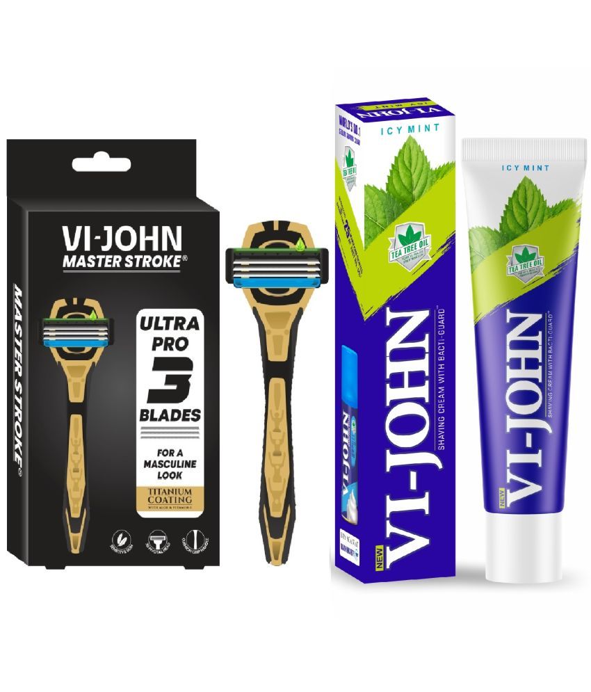     			Vi-John Razor & Icy Mint Shaving Cream 55 g