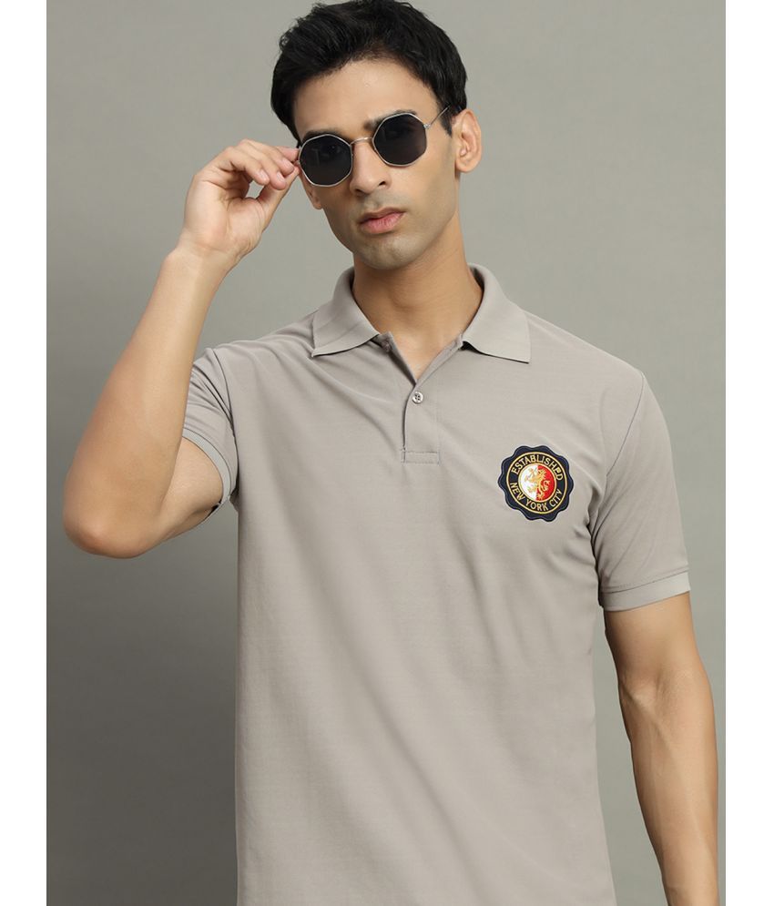     			WESTMAN Cotton Blend Regular Fit Solid Half Sleeves Men's Polo T Shirt - Grey ( Pack of 1 )