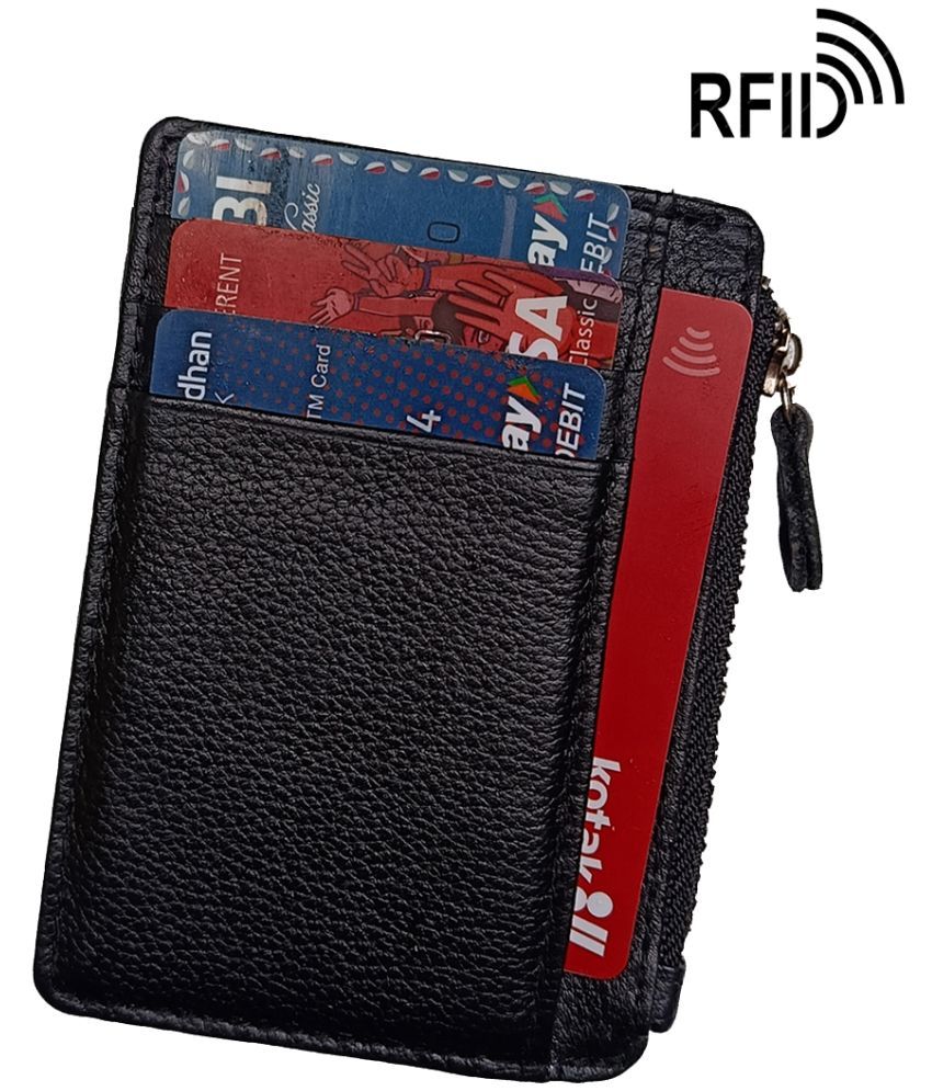     			Wingers Black Leather Men's RFID Wallet ( Pack of 1 )