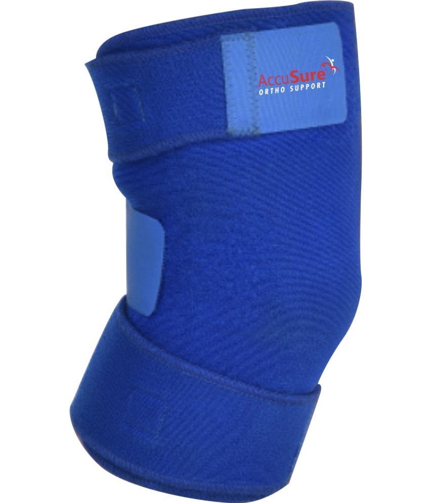     			ACCUSURE Unisex Premium Knee Braces Single Blue ( Free Size - Size )