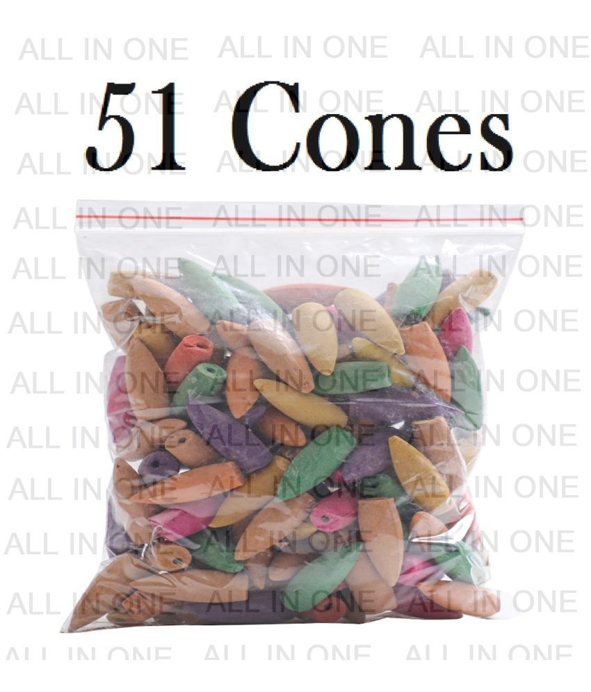     			ALLINONE Dhoop,Incense Dhoop Cone Natural 51 Pieces ( Pack of 1 )