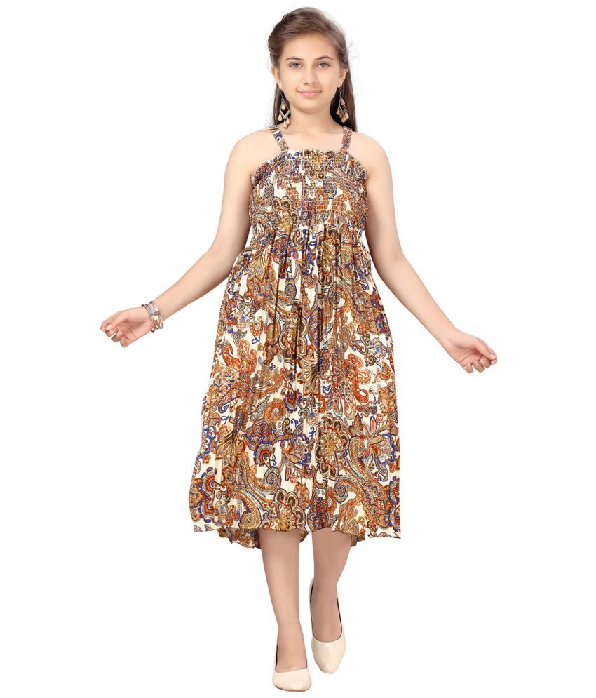     			Aarika Multicolor Georgette Girls A-line Dress ( Pack of 1 )