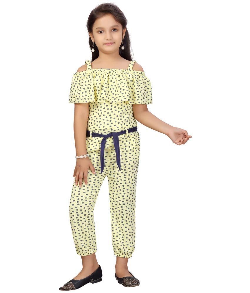     			Aarika - Yellow Cotton Blend Girls Jumpsuit ( Pack of 1 )