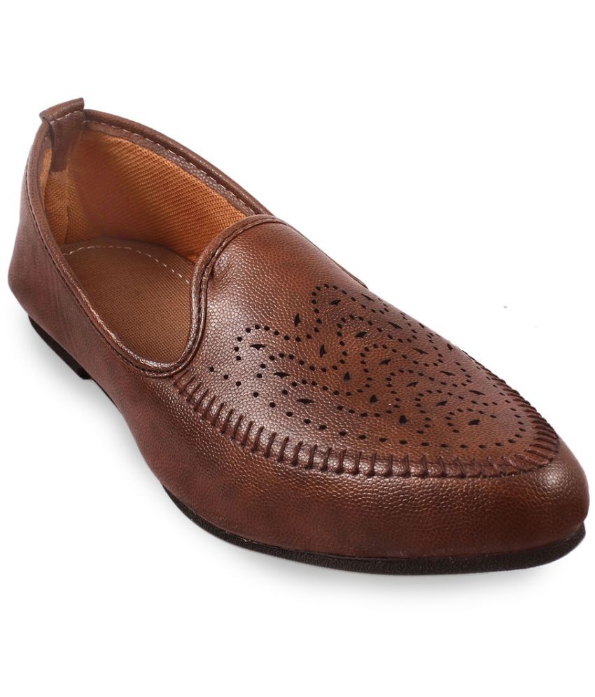     			Anjaneya Creations Brown Men's Jutti