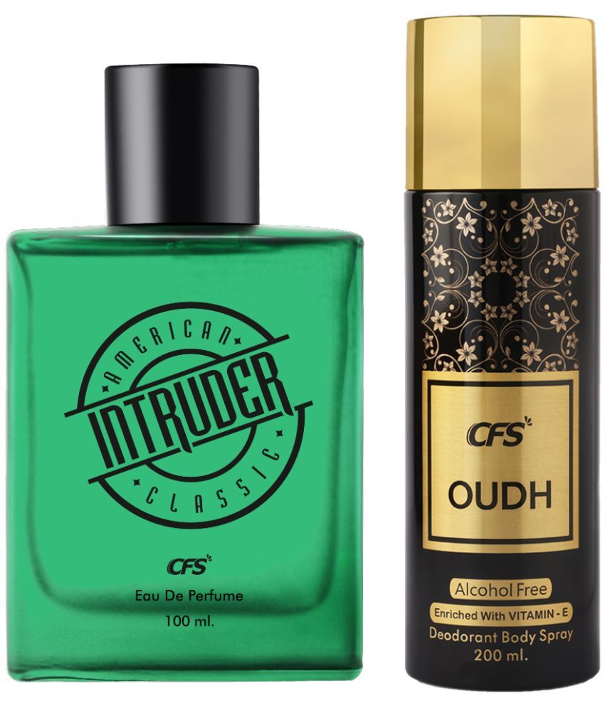     			CFS Intruder Green 100ml EDP Long Lasting Perfume & Oudh Black 200ml Deodorant Body Spray