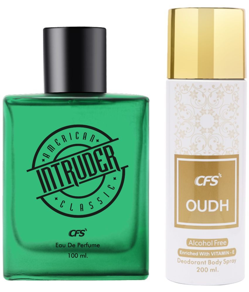     			CFS Intruder Green 100ml EDP Long Lasting Perfume & Oudh White 200ml Deodorant Body Spray