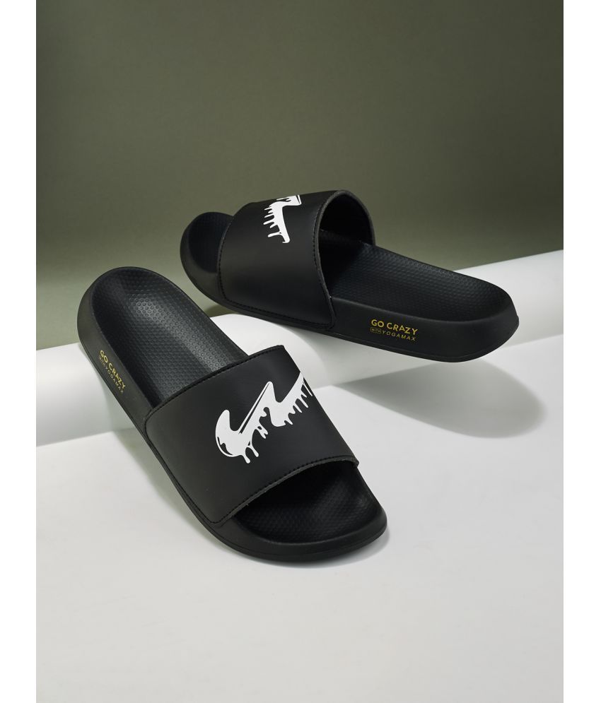     			Campus Black Men's Slide Flip Flop