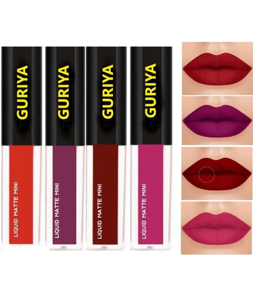     			Guriya Multicolored Matte Lipstick (Pack of 4)