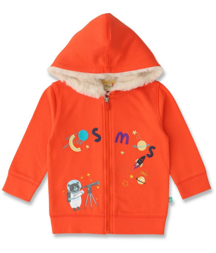     			JusCubs Boys Jersey Toddlers Embroidered Hoody - Orange (Pack of 1)