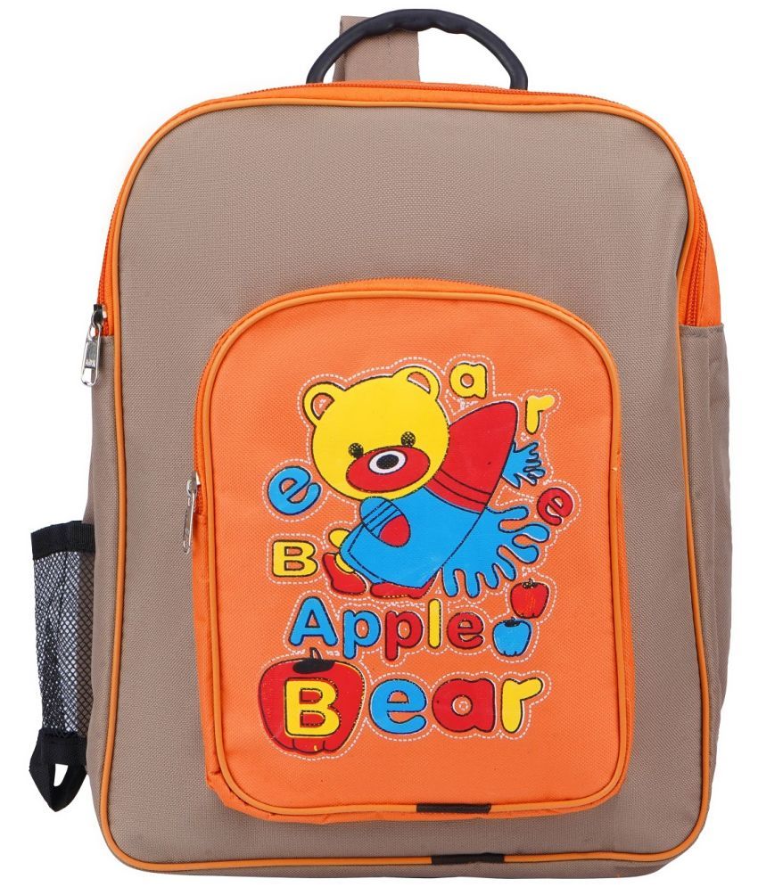     			KP Orange Polyester Backpack For Kids